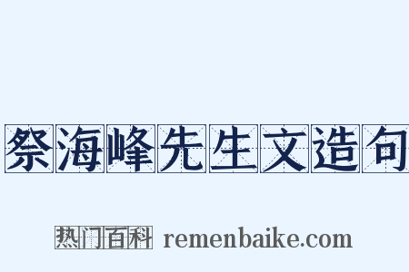 祭海峰先生文造句是什么意思的图片